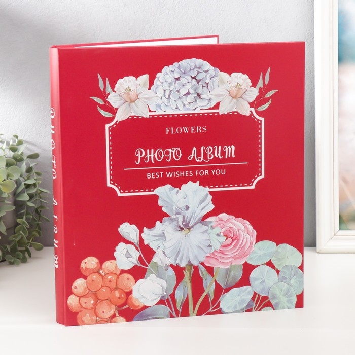 Фотоальбом на 500 фото 10х15 см Фотоальбом на 500 фото 10х15 см "Полевые цветы" в коробке МИКС 33,5х30,5х6 см