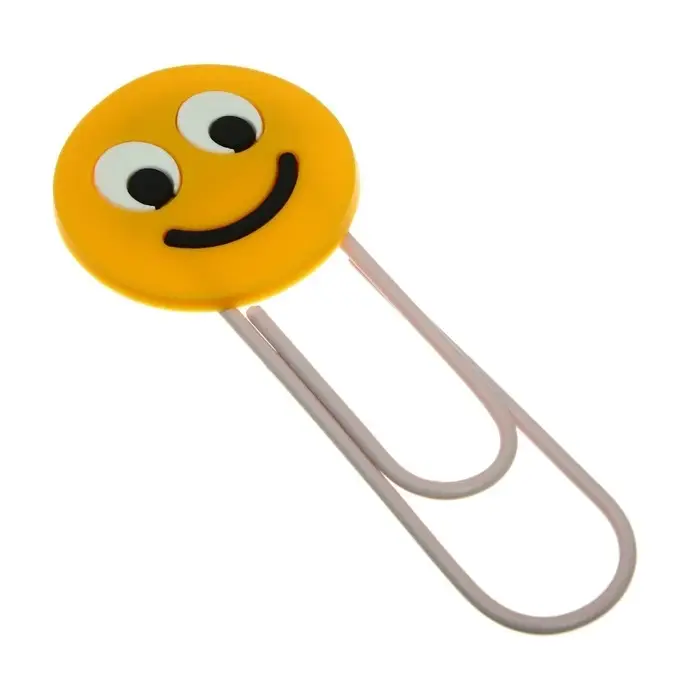 Закладка-скрепка большая «Смайл», 11 см