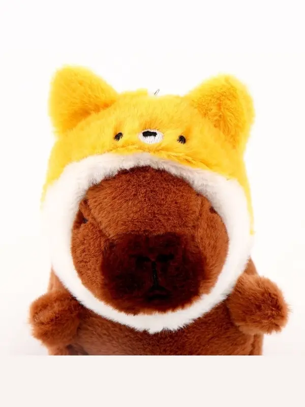 Мягкая игрушка &laquo;Капибара&raquo;, в шапочке котика, 13 см