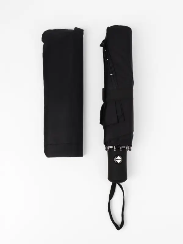 Зонт автоматический &laquo;Шёпот&raquo;, 3 сложения, 8 спиц, R=48/55 см, d=96 см, чёрный