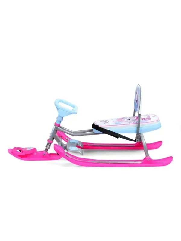 Снегокат &laquo;Тимка спорт 4-1&raquo; Единорог, со спинкой, голубой, розовый, ТС4-1 М/ЕР Nika Kids