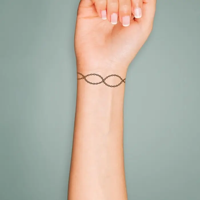 Переводная тату на тело чёрная «Браслет. Цепь», 20×3 см Переводная тату на тело чёрная «Браслет. Цепь», 20×3 см