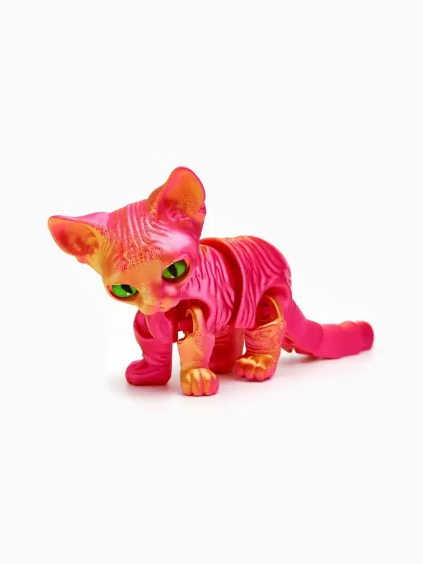 3Д - печатная игрушка &laquo;Котёнок&raquo;, подвижная, цвет МИКС