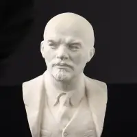 Бюст В.И. Ленин, 11х9х8 см, натуральный, гипс