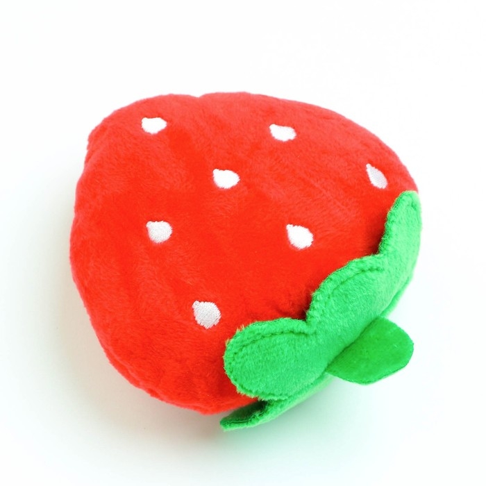 Игрушка для собак Игрушка для собак "Ягода-клубника", 13 см, красная