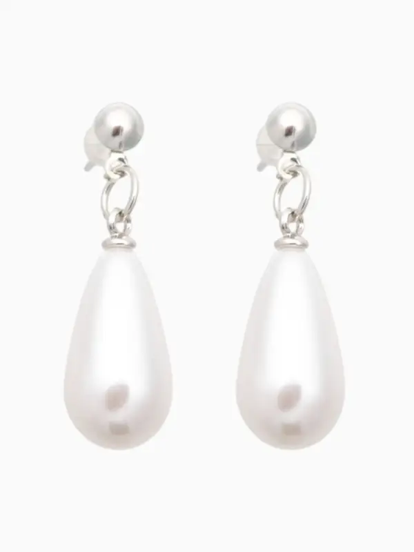 Набор 3 предмета: серьги, бусы, браслет &laquo;Классика&raquo;, белый, 45 см