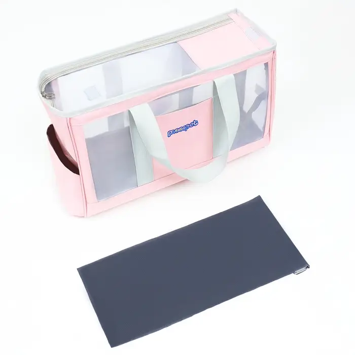 Сумка-переноска для животных, 24&times;25&times;41 см, с раздвижным окном, розовая