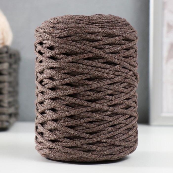 Шнур для вязания без сердечника 70% хлопок, 30% полиэстер ширина 3мм 100м/160±10гр (105) Шнур для вязания без сердечника 70% хлопок, 30% полиэстер ширина 3мм 100м/160±10гр (105)