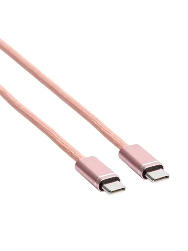 Кабель Type-C-Type-C, 3 А, 1.8 м, TPE, розовый