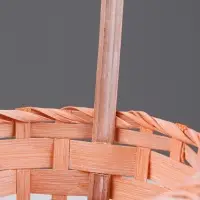 Корзина плетёная 13&times;9.5/28 см, персиковый, бамбук