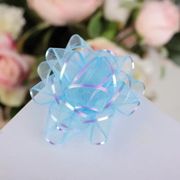 Бант - звезда №7.5 «Золотая полоса», МИКС