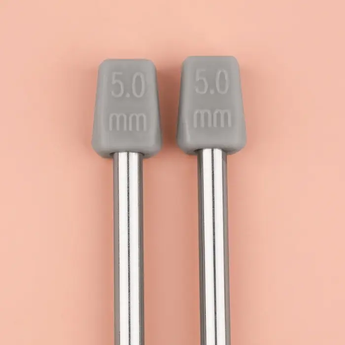 Спицы для вязания, прямые, d=5 мм, 35 см, 2 шт.