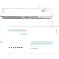 Конверт Куда-Кому E65 стрип ForPost 110х220 100шт/уп/1805