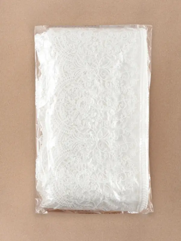 Кружево на сетке, 145 мм, 11&plusmn;1 м, айвори