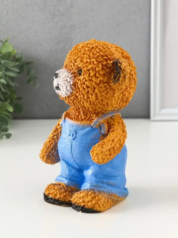 Копилка Копилка "Мишка в джинсах" коричневый, 19,5х13х11 см