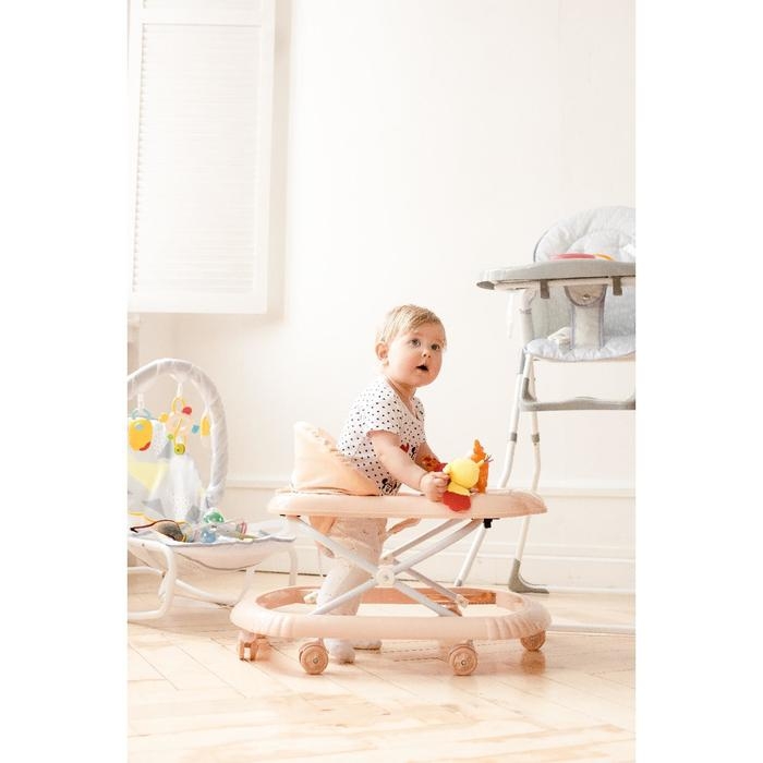 Ходунки «Верный друг», 7 колес, муз. игрушки, бежевый