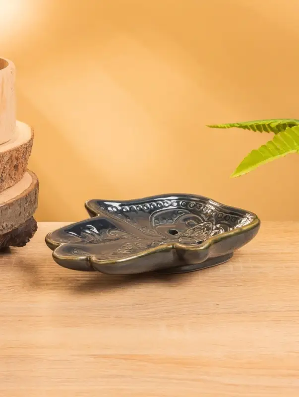 Мыльница «Рука Будды», 17×13×3 см, керамика, синяя