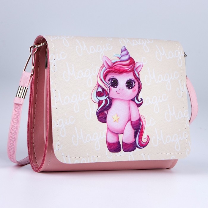 Сумка детская Единорог на клапане, цвет розовый Сумка детская Единорог на клапане, цвет розовый