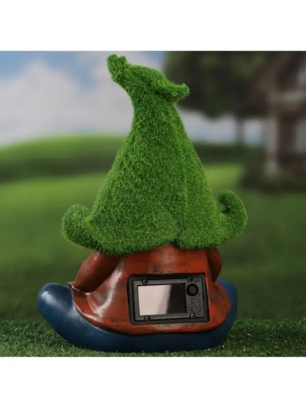 Садовая фигура - фонарь из полистоуна &laquo;Гном предсказатель&raquo;, 16&times;16&times;27 см, Greengo