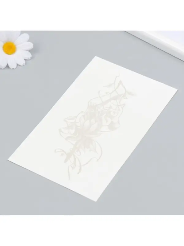 Переводная тату на тело синяя «Балерина», 18×11 см