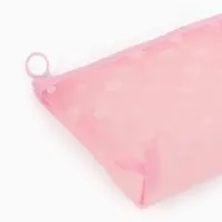 Косметичка дор Горох, сетка 17*6,5*13,5, отд на молнии, розовый Косметичка дор Горох, сетка 17*6,5*13,5, отд на молнии, розовый