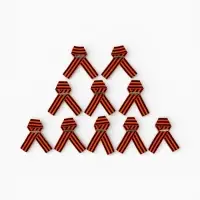 Значок на 9 мая с георгиевской лентой &laquo;Голубь мира&raquo;, набор 10 шт.
