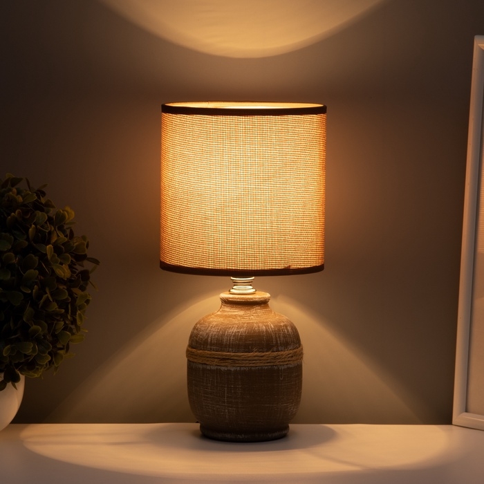 Настольная лампа Настольная лампа "Шарлотта" Е14 40вт шоколадный 13х13х27 см