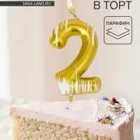 Свеча для торта &laquo;Легенда&raquo;, цифра 2