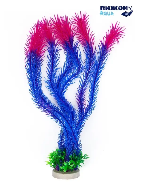 Растение для аквариума, до 35 см, синее
