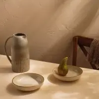 Тарелки глубокие SL Home &laquo;Леггеро&raquo;, 18.5&times;5 см, набор 2 шт., фарфор, бежевые