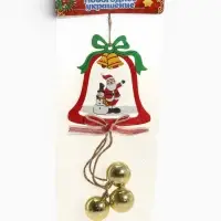 Ёлочная игрушка &laquo;Колокольчик с шариками&raquo; Дед Мороз и снеговик 9.5&times;25 см