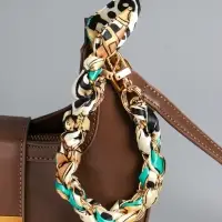 Брелок на 2 карабинах "Платок и цепочка" голубой 20х10х1,7 см Брелок на 2 карабинах "Платок и цепочка" голубой 20х10х1,7 см