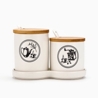 Банки для хранения сыпучих продуктов «Аромат утра»: 2 шт, 250 мл, 400 мл Банки для хранения сыпучих продуктов «Аромат утра»: 2 шт, 250 мл, 400 мл