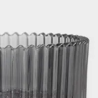 Сахарница Доляна &laquo;Царская&raquo;, 250 мл, 10.5&times;13 см, стекло, серая