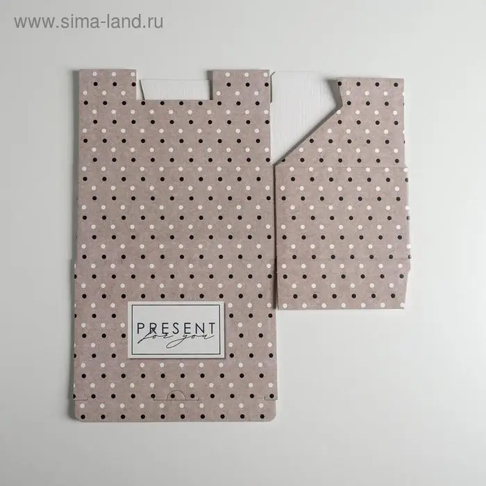 Коробка подарочная сборная, упаковка, Present, 22 х 15 х 10 см