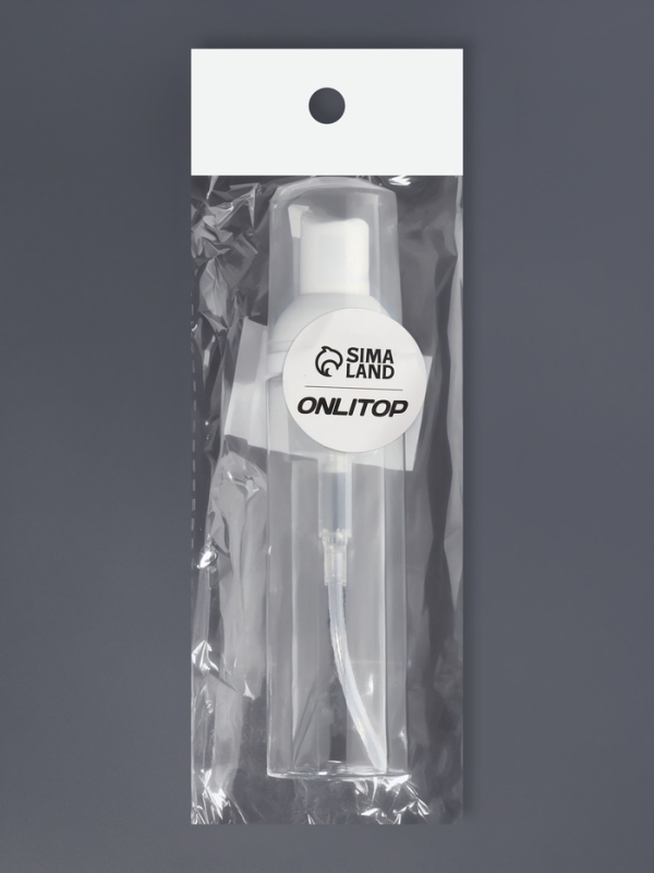 Бутылочка д/хранения с дозатором пенообраз 85мл d3,6*15см прозр ОТ Бутылочка д/хранения с дозатором пенообраз 85мл d3,6*15см прозр ОТ