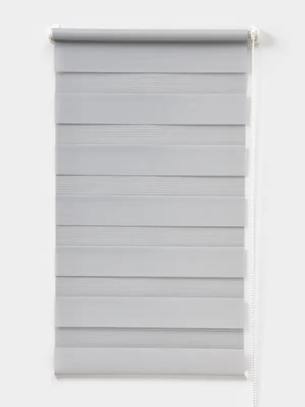 Штора рулонная 50х160см "День и Ночь" (по полотну 46х160см), цвет стальной