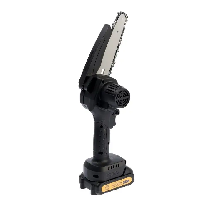 Пила цепная аккумуляторная ТУНДРА, 24 В, 1.5 Ач, Li-ion, 6", шаг 1/4", 36 звеньев