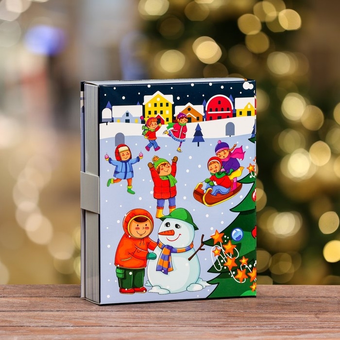 Подарочная коробка Подарочная коробка "Книга Новогодние забавы" 18,5 х 5 х 23,6 см