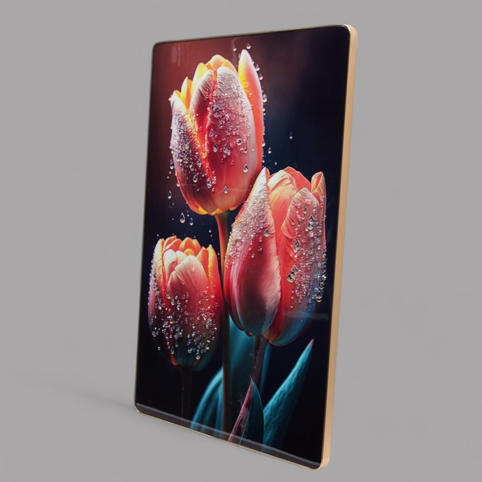 Картина акрил  Картина акрил "Тюльпан с каплями росы" 60х39,5 см