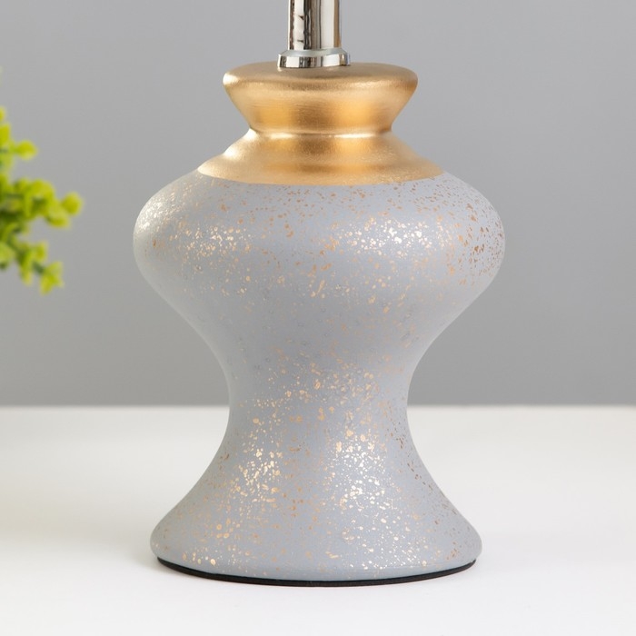 Настольная лампа Настольная лампа "Алейна" E14 40Вт серый-золото 23х23х35 см RISALUX