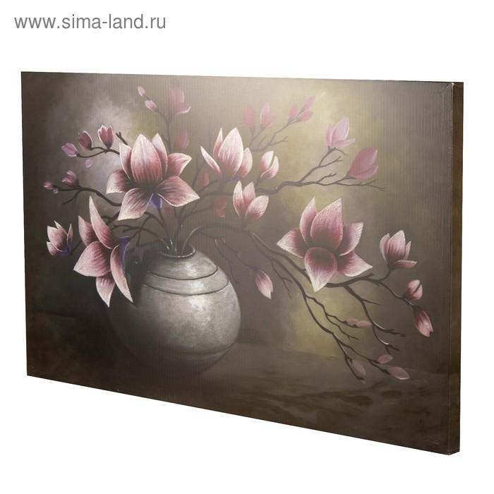 Картина на холсте Картина на холсте "Ваза с цветами" 60*100 см
