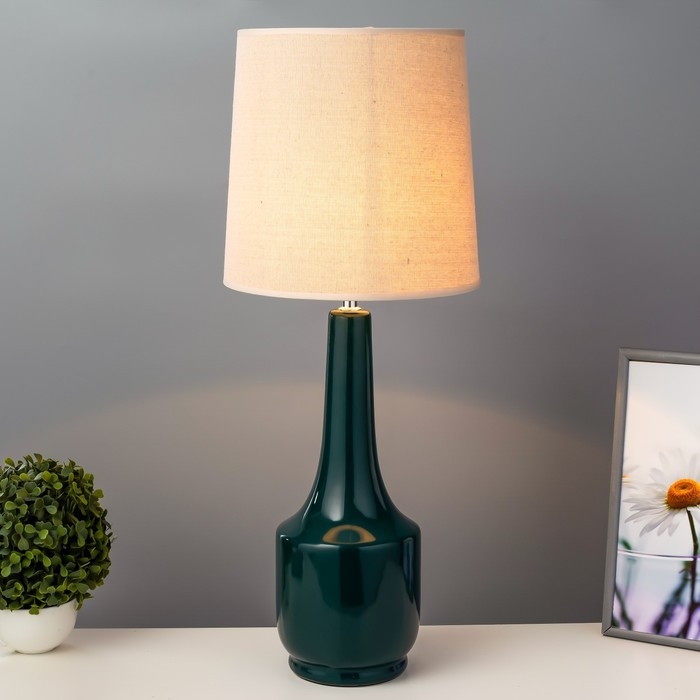 Настольная лампа "Асти" Е14 40Вт синий 25х25х64 см RISALUX