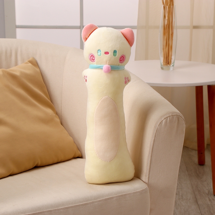 Мягкая игрушка «Кот-батон», 50 см, цвет бежевый Мягкая игрушка «Кот-батон», 50 см, цвет бежевый