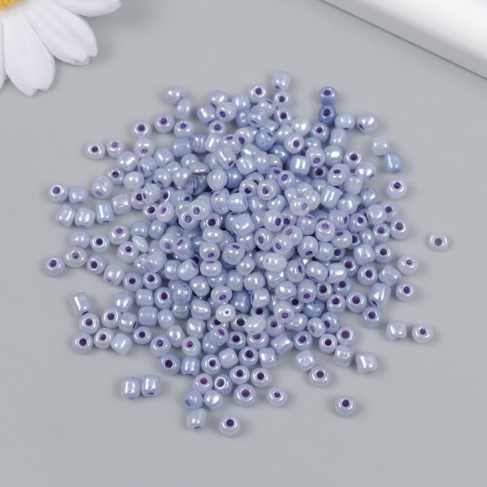 Бисер стекло 6/0  Бисер стекло 6/0 "Лаванда" перламутр 450 гр
