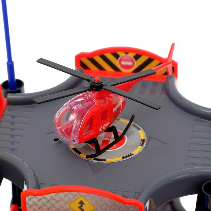 Гараж &laquo;Мегапаркинг&raquo;, 2 металлические машины, 1 вертолёт, аксессуары