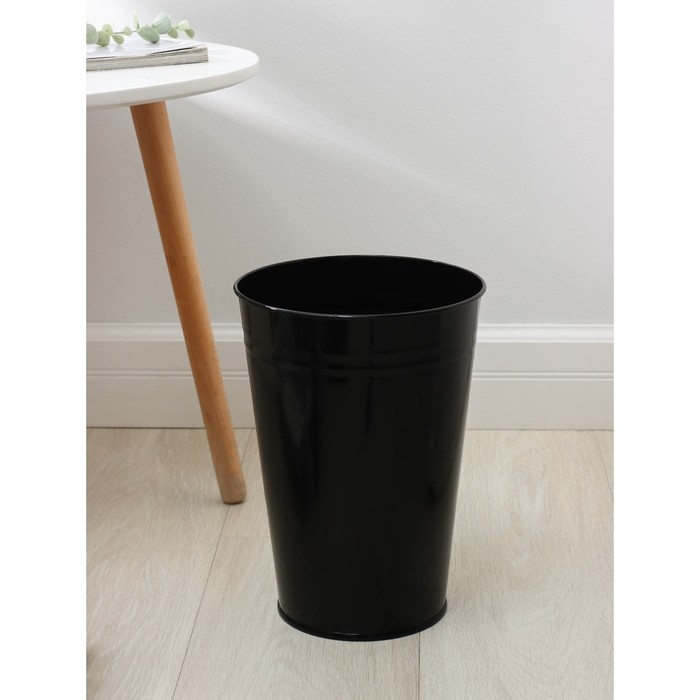 Вазон без ручек, 7 л, высота 29 см, цвет чёрный Вазон без ручек, 7 л, высота 29 см, цвет чёрный