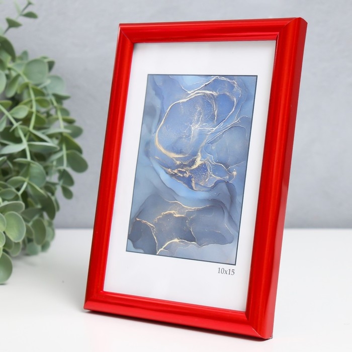 Фоторамка пластик  Фоторамка пластик "Радуга" 10х15 см, красный