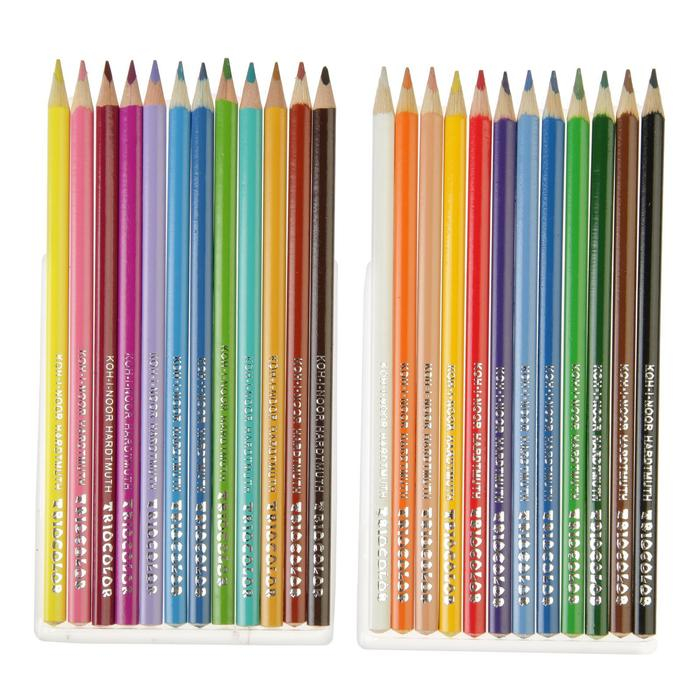 Карандаши 24 цвета, Koh-I-Noor 3134 TRIOCOLOR, картонная упаковка, европодвес Карандаши 24 цвета, Koh-I-Noor 3134 TRIOCOLOR, картонная упаковка, европодвес