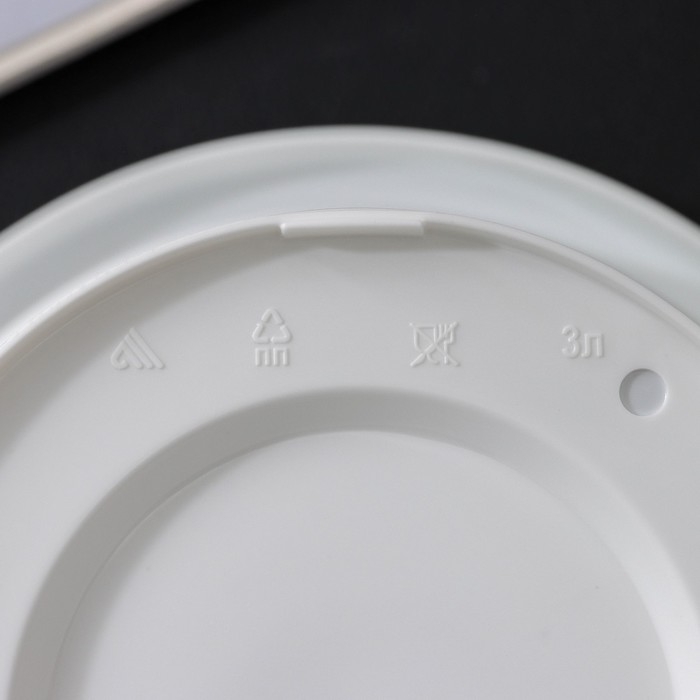 Горшок для цветов с поддоном «Эконом», 3 л, пластиковый, цвет белый